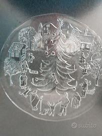 Piatto in vetro natalizio