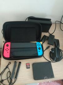 Nintendo switch Oled blu e rossa complet+Minecraft