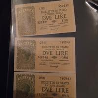 biglietti di stato a corso legale 2 lire  FDS 1944
