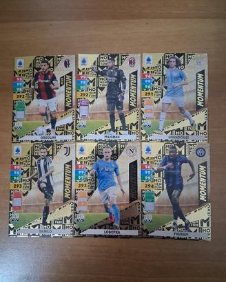 6 cards Panini Adrenalyn Momentum stagione 2024-25