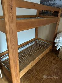 Letto castello di legno