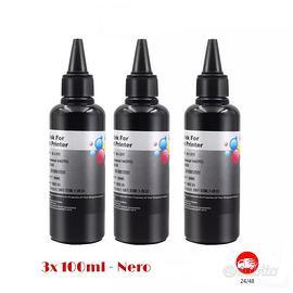 INCHIOSTRO 300 ML NERO PER RICARICA CARTUCCE