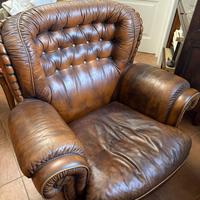 2 poltrone pelle vintage