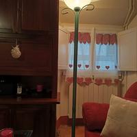 Piantana + plafoniera con tubo neon circolare