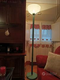 Piantana + plafoniera con tubo neon circolare