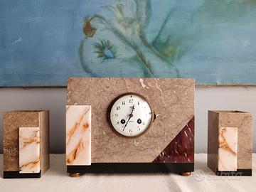 Orologio da tavolo Decò in marmo