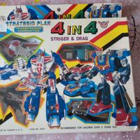 giocattolo robot 4 in 1 stile transformers vintage