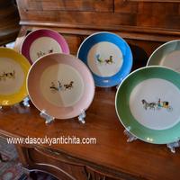 Sei piatti  anni 50 carrozze La Fonte Ginori