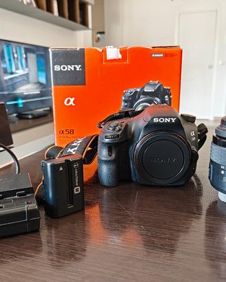 Reflex Sony SLT-A58K (Alpha 58) con obiettivo 18-5