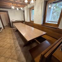 Tavolo in rovere massiccio completo di giropanca