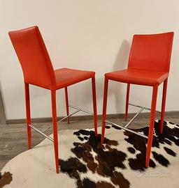 Coppia sgabelli in similpelle - Airnova mod. Beo