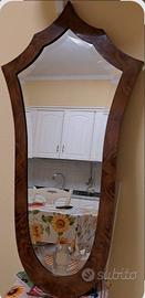 specchio in legno