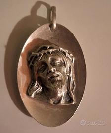 Ciondolo Sacro in Argento 925 - Volto di Cristo 