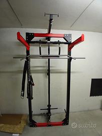 Rack palestra pesistica con cavi ed accessori