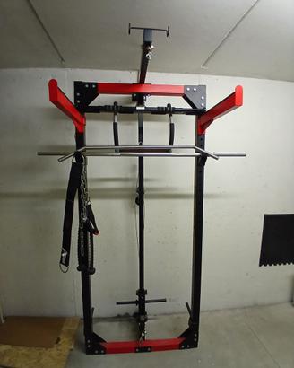 Rack palestra pesistica con cavi ed accessori
