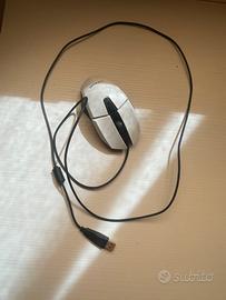 Mouse GxTrust bianco con led programmabili