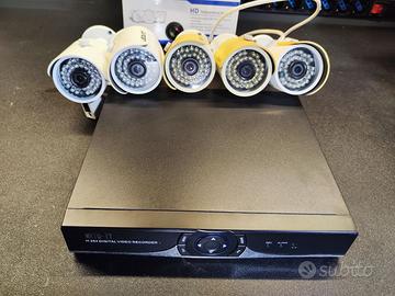 Kit videosorveglianza, 5 telecamere + DVR
