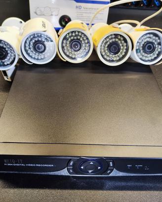 Kit videosorveglianza, 5 telecamere + DVR