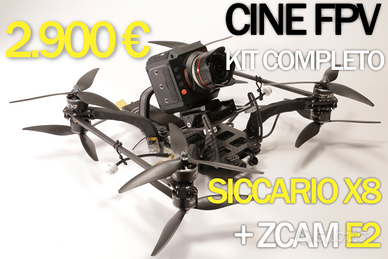 🎥 DRONE FPV PRO - SICCARIO X8 + Z CAM E2 (RTF)