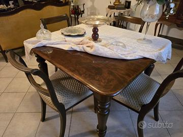 Tavolo in legno stile inglese (allungabile) con 4