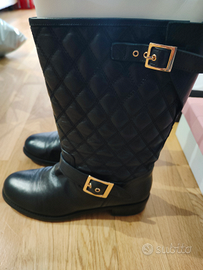 Stivale pelle nera Carlo Pazolini originale