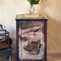 VENDUTO ❌ Mobiletto vintage uccelli e vegetazione