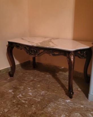 consolle/tavolino con piano in marmo