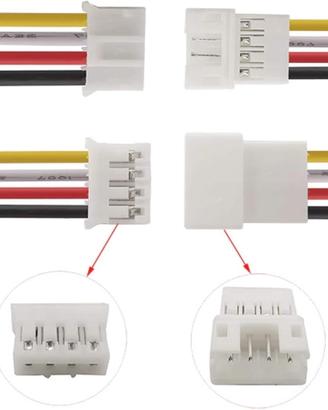 5 Paia Connettori JST PH 2.0 4 Pin 10cm