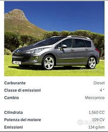 PEUGEOT 308 1.6 DIESEL 110 CV station wagon