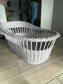 Culla vimini con materasso