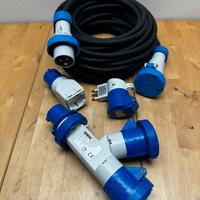 Prolunga industriale 230V - 20 metri + adattatori