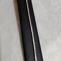 Bracciale tennis in argento dorato nuovo!!