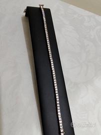 Bracciale tennis in argento dorato nuovo!!