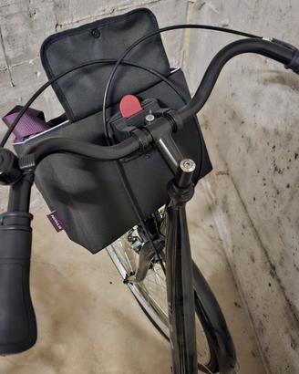 bici da città WEG telaio basso 28" nera monoveloci