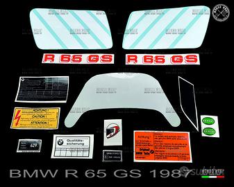 Kit adesivi BMW R 65 GS anno 1987 - c. rosso