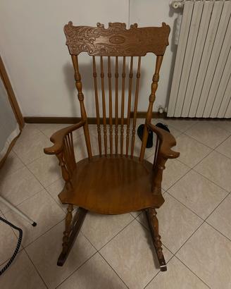 Sedia a dondolo vintage