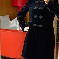 cappotto velluto di cotone nero marca bauer
