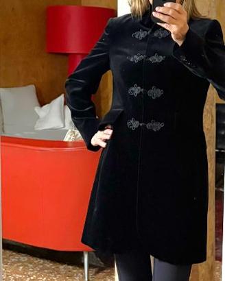 cappotto velluto di cotone nero marca bauer