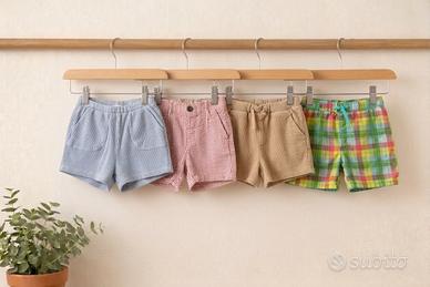 Set 4 pantaloncini bimbo 12–18 mesi