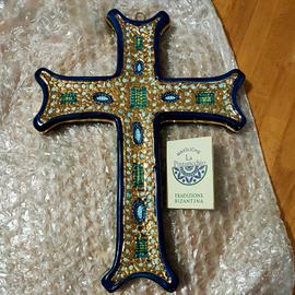 Croce La Pinturicchio decorato in oro zecchino 