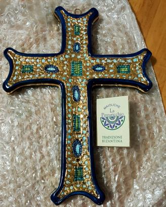 Croce La Pinturicchio decorato in oro zecchino 