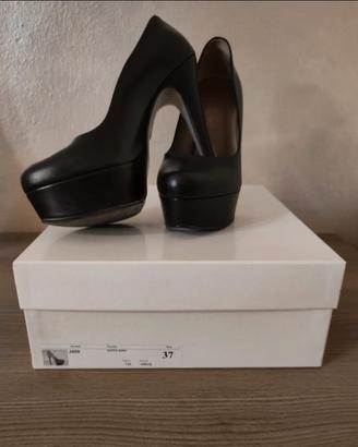 décolleté nera pelle