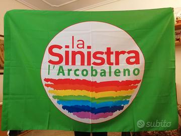 Bandiera la sinistra l'arcobaleno