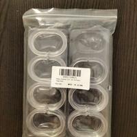 19 Anelli plastica trasparente per telo doccia