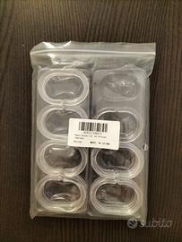 19 Anelli plastica trasparente per telo doccia