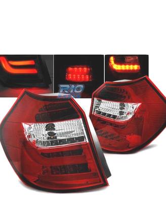 FANALI BMW E87 E81 04-07 A LED BAR ROSSI