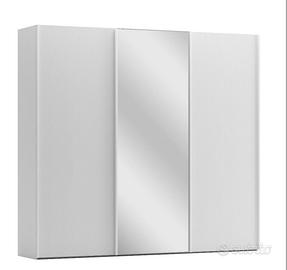 Armadio Frassino bianco specchio