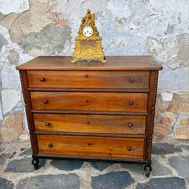 Comò antico in legno di noce 4 cassetti primi 900