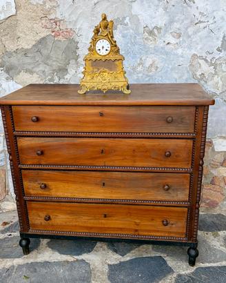 Comò antico in legno di noce 4 cassetti primi 900