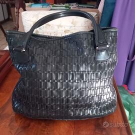 Borsa pelle intrecciata Mauro Governa